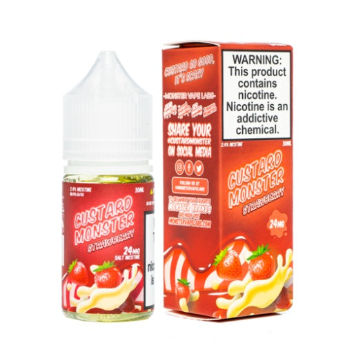 E-Juices - Custard Monster - 30ml Nic Salt E-juice Strawberry Custard Flavour