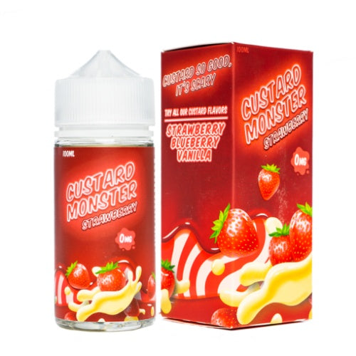 E-Juices - Custard Monster- Strawberry Custard Flavour 100ML E-juice