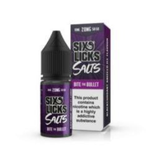 Six Licks - Nic Salt E-juice Bite The Bullet Flavour