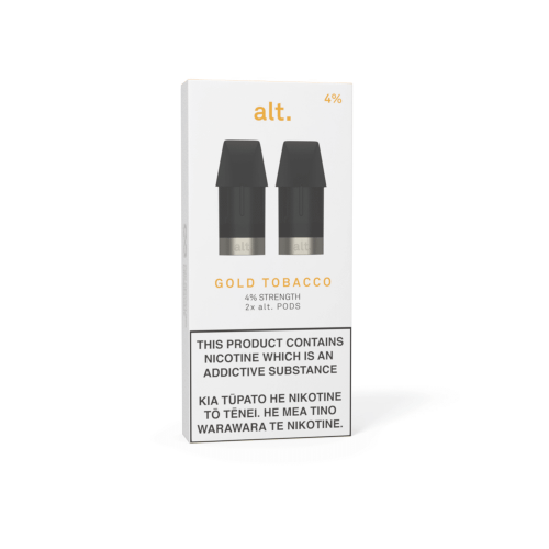 Pods - ALT - REPLACEMENT POD 2-PACK - Gold Tobacco 0%/2%/4%